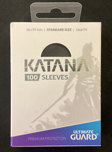 1 Sealed 100ct Pack of Black KATANA Standard Gaming Card Sleeves Ultimate Guard