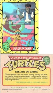 1989 Topps Teenage Mutant Ninja Turtles 3 The Art of Crime