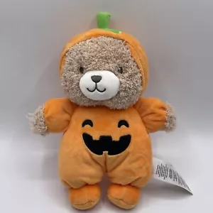 Costume bambino peluche orso zucca Little Me fuzzy marrone arancione autunno orsacchiotto 9 pollici - Foto 1 di 9
