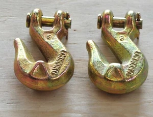 Grade 70 8mm Clevis Grab Wing hook for Drag Chain Load Lashing Restraint 2pcs - Picture 1 of 3