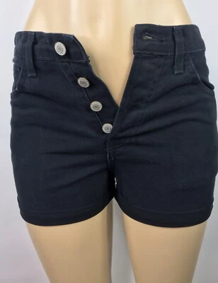 Pantalones Cortos Vaqueros Brandy Melville John Galt Negros Básicos Dobladillo Enrollado Talla M Foto 1 de 4