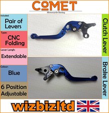 Kawasaki ZX-7RR 1991-2003 [Folding Extendable Blue] [Comet Race Levers]
