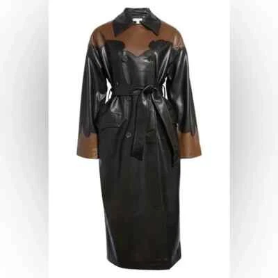 Topshop Gabardina Western PU en Negro y Chocolate Foto 1 de 4