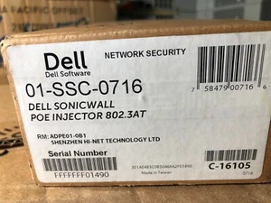 Dell Sonicwall PoE Injector 802.3AT Part No. 01-SSC-0716 Model No: ADPE01-0B1 - Picture 1 of 6