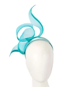 Bespoke design Turquoise racing fascinator Fillies Collection Made in Australia - Picture 1 of 5