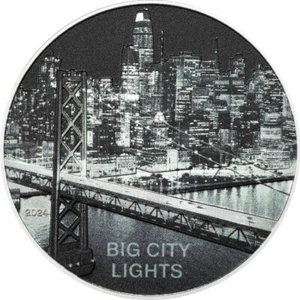 Big City Lights San Francisco 2024 $5 1 oz Silver Coin Cook Islands CIT - Picture 1 of 5