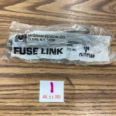 MCGRAW EDISON FL11T100 10 amperios tipo T FUSE LINK NUEVO Foto 1 de 4