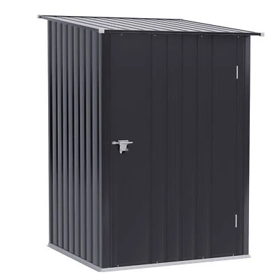 Small Lean To Garden Storage Shed Galvanized Steel Tool House with Lockable Door - Image 1 of 4