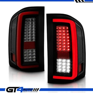 Red / Smoke LED Tail Lights Pair for 2007-2014 Chevy Silverado 1500 2500 3500 - Picture 1 of 8
