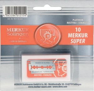 Merkur Super Double Edge Razor Blades - Pack of 10 Blades - Picture 1 of 12