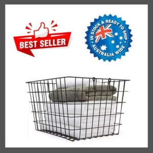 Large Rectangle Wire Storage Black Basket Organizer For Bedroom And Living Areas - Picture 1 of 3
