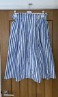 Ladies Marks & Spencer Blue And White Cotton Skirt Size 12