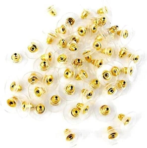 @ Golden Bullet Back Earring Stopper With 82 Pcs I062 - Picture 1 of 5
