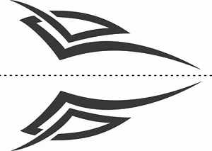 2 Tribal Flame Vinyl Decals Truck, Motorcycle Tank, Car Decals - Bild 1 von 1