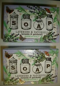 Saponerie Made in Italy 10.5oz Bath Bar Soap in Box - Lavender & Patchouli Qty 2