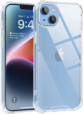 IPHONE 14 Custodia AVANA Protettiva Chiaro Trasparente TPU Bumper - Immagine 1 di 4