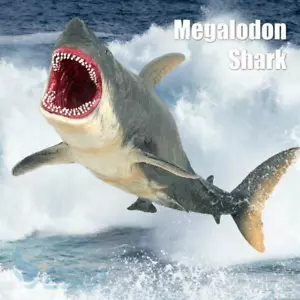 Megalodon 10" Meerestier Sammler Actionfigur Spielzeug Hartplastik PVC Modell - Bild 1 von 7