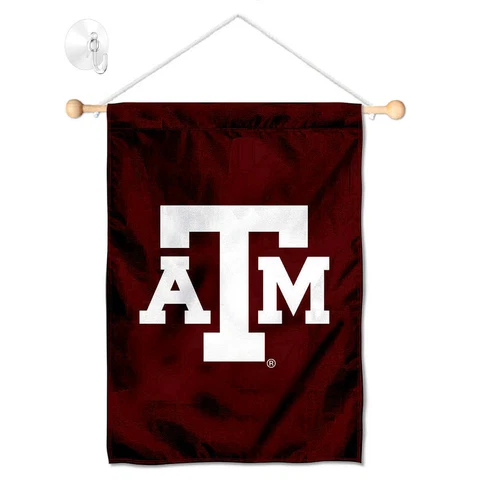 Texas A&M Aggies Banner Window Hanging with Suction Cup Cover