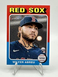 2024 Topps Heritage #385 Wilyer Abreu Rookie RC Boston Red Sox - Picture 1 of 2