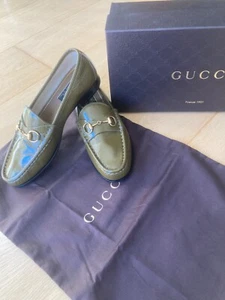 Originale Gucci Horsebit 1953 Damen Loafer in grünem Lackleder - Gr. 37 - Neu! - Bild 1 von 11