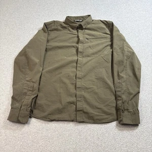 Arc'teryx Kaslo Shirt Men Med Olive Green Long Sleeve Button Technical Hike READ - Picture 1 of 10