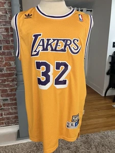 NWT! Adidas Magic Johnson Lakers stitched jersey sz XL - Picture 1 of 7