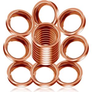 24-PCS Oil Drain Plug Gasket Washer- Copper M12 Crush Washer Oil Drain Plug- Pre - Picture 1 of 12