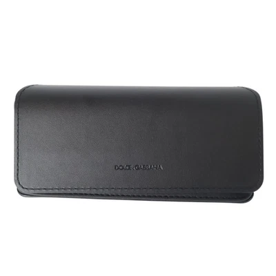 Dolce Gabbana Eyeglasses Sunglasses Optical Case Black Leather - Image 1 of 4