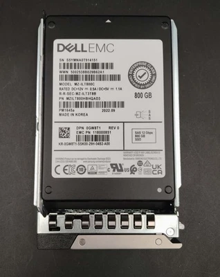 GW8T1 0GW8T1 DELL EMC PM1645A 800GB 12G 2.5" SAS MU SOLID STATE DRIVE MZ-ILT800C - Image 1 of 4