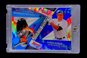 AARON JUDGE ROOKIE REFRACTOR GIANCARLO STANTON RARE DUAL Chrome Card - YANKEES - Picture 1 of 5