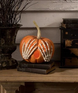 Bethany Lowe Halloween Peek-a-Boo Pumpkin Orange TD3131 Free Shipping - Picture 1 of 3
