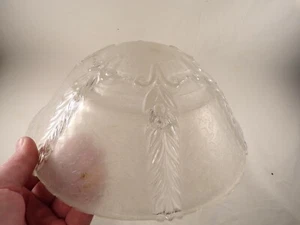 Antique Art Deco Hanging Glass Ceiling Light Fixture Globe Hangs 3 Chains 1930s - Picture 1 of 11