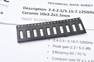 10 Pulse Electronics Dual Band WLAN Ceramic Antennas 2.4 GHz - 5.85 GHz BT BLE - Picture 1 of 4