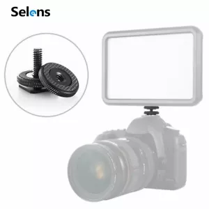 Selens Camera 1/4" Dual Thumb Screw Flash Cold Hot Shoe Adapter Mount for DSLR - Picture 1 of 10