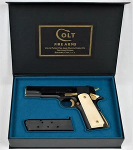 PISTOL PRESENTATION CUSTOM DISPLAY CASE BOX for COLT GOVERNMENT Mk 4 Series 70 - Picture 1 of 12