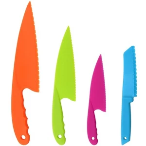 AYLIFU 4 sets Children's plastic fruit knife Children's cooking nylon knife f... - Picture 1 of 6