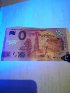  0 Euro-Schein Ulm Neu-Ulm, 250 Geb Flugpioniers Berblinger 2020-2 Anniversary  - Bild 1 von 5