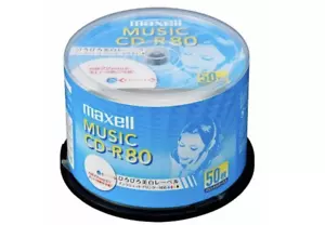 50 Maxell JAPAN Leer CD-R für Audio Musik CDR 80min White Label CDRA80WP.50SP - Bild 1 von 1