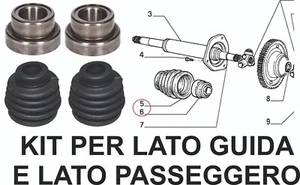 KIT 2 CUSCINETTI SEMIASSE DX SX + CUFFIE PANDA 1° SERIE FINO AL 2003 UNO TURBO - Foto 1 di 10