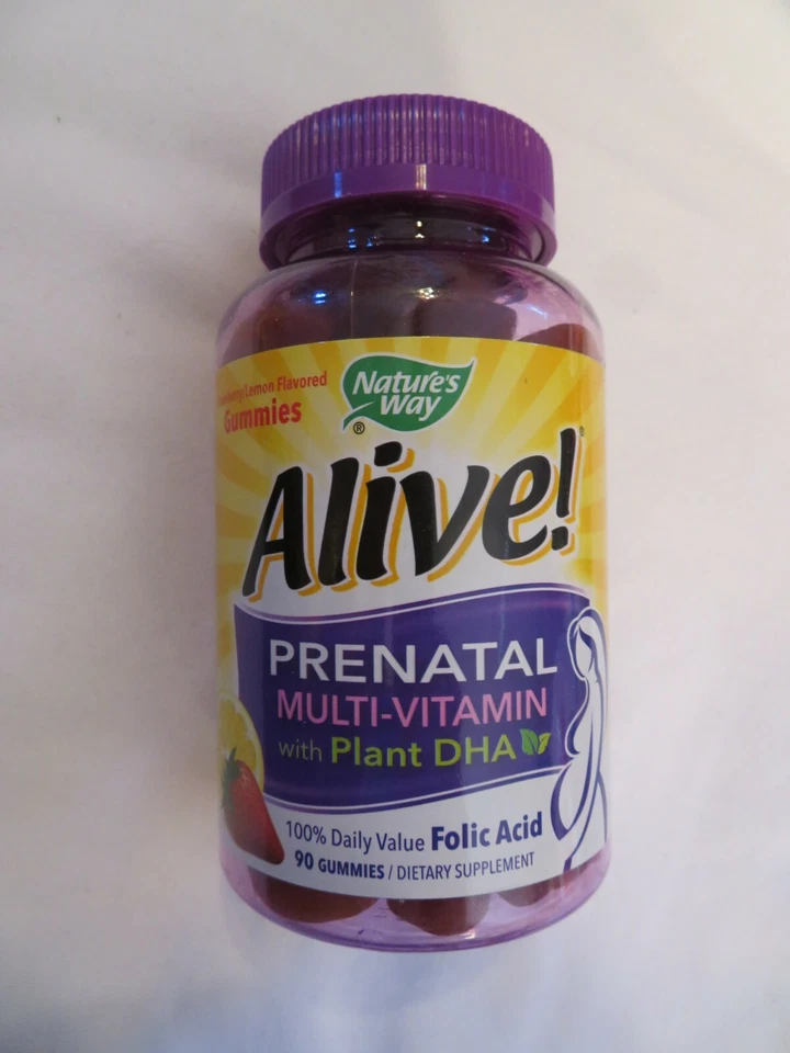 Nature's Way Alive! Пренатальные мультивитаминные жевательные резинки с растением DHA 90 - Изображение 1 из 1