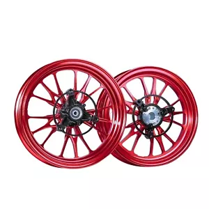 MOS GR15 Forged Aluminum Alloy Rims Wheels for Yamaha Zuma 125 2022-2025 Red - Picture 1 of 12