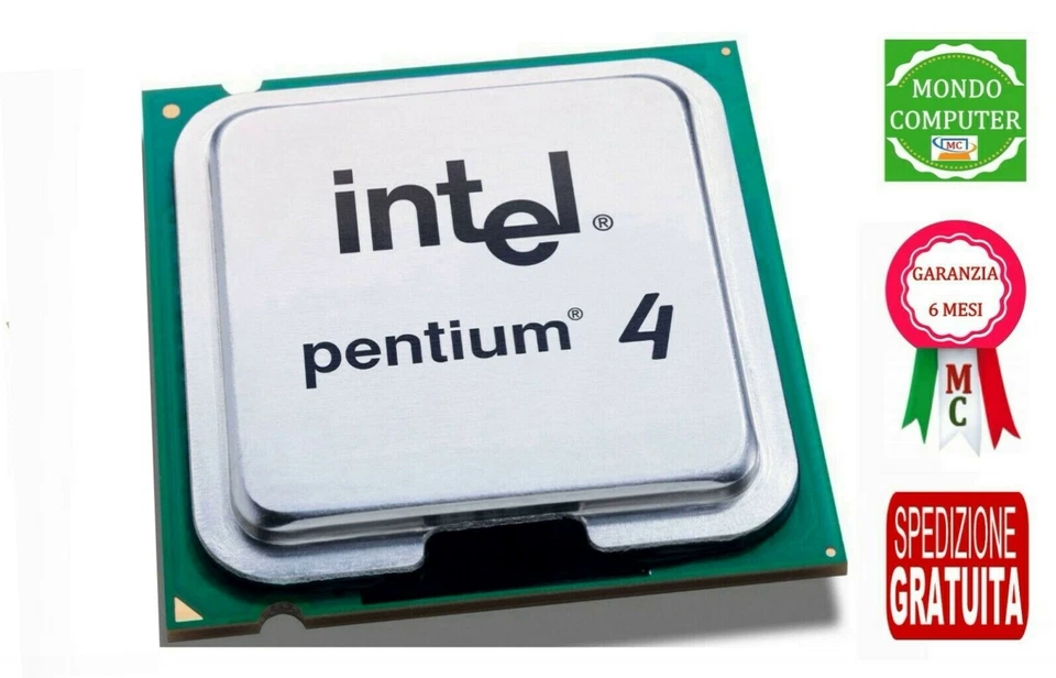 PROCESSORE SOCKET LGA 775 INTEL PENTIUM 4  650 _3.40 GHz  800 MHZ L2 2MB SL7Z7 - Immagine 1 di 1