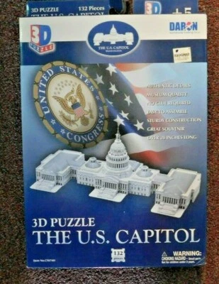 Daron U.S. Capitol 3D 132 Piece Foam Puzzle Landmark Model Kit - Image 1 of 3