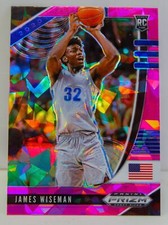 James Wiseman RC 2020-21 Prizm Draft Picks Pink Cracked Ice Rookie Card #42 GSW