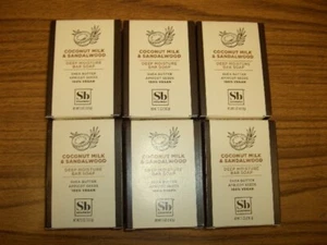 6 Bars Soap Box Coconut Milk & Sandalwood Deep Moisture Bar Soap 5 oz each Vegan - Picture 1 of 6