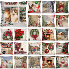 Christmas Cushion Covers New Year Decorative Holiday Gift Xmas Throw Pillow Case
