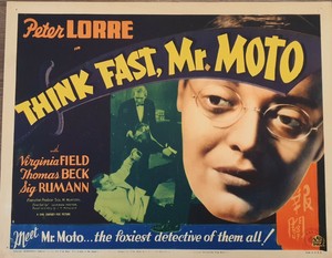 THINK FAST, MR. MOTO ORIGINAL 1937 TITLE LOBBY CARD 11"x14" PETER LORRE