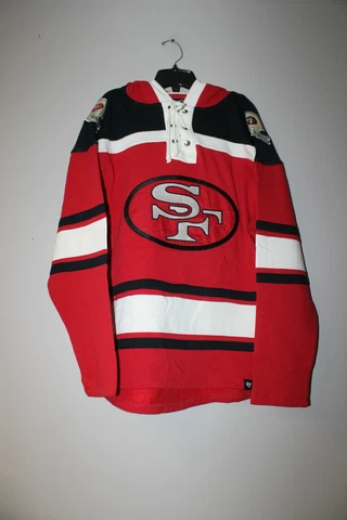 New NFL San Francisco 49ers old time style mid weight cotton hoodie men's XXL Cover