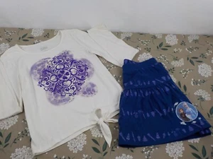 Justice & Disney Frozen 2 Piece Skort Set Girl's Size 12 - Picture 1 of 13