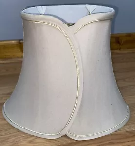 Paralume decorativo ovale svasato tubolare marrone beige tessuto - Foto 1 di 17